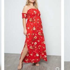 floral red maxi